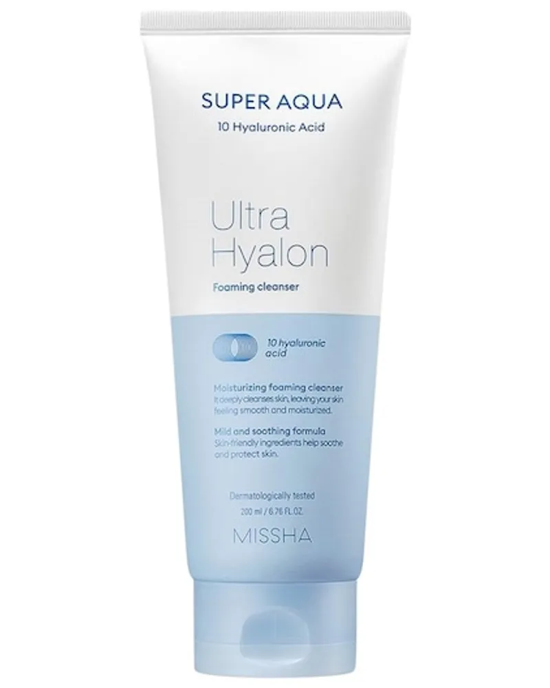 Missha Super Aqua Collection Ultra Hyaluron Ultra Hyalon Foaming Cleanser 