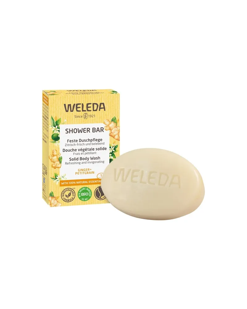 Weleda Koerperpflege DuschpflegeErfrischender DuftShower Bar Feste Duschpflege Ginger + Petitgrain 83,47 € / 1 kg 