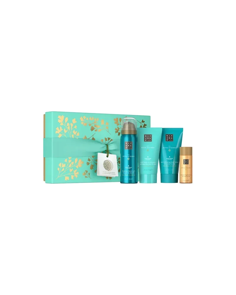 RITUALS Rituale The-Ritual-Of-KarmaSmall Gift Set Shimmering Body Oil 30 ml + Foaming Shower Gel 50 ml + Mild Body Scrub Paste 70 ml + 24h Hydrating Body Lotion 70 ml 25,90 