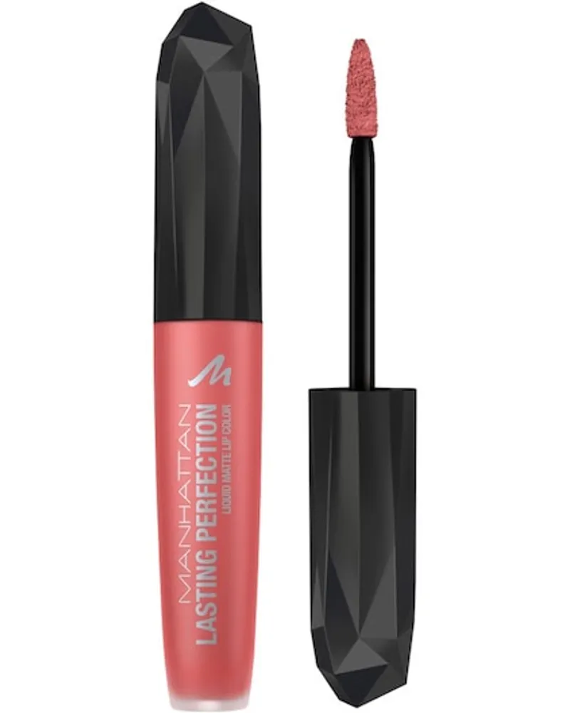 Manhattan Make-up Lippen Lasting Perfection Liquid Matte Lip Colour 350 Coral Sass 