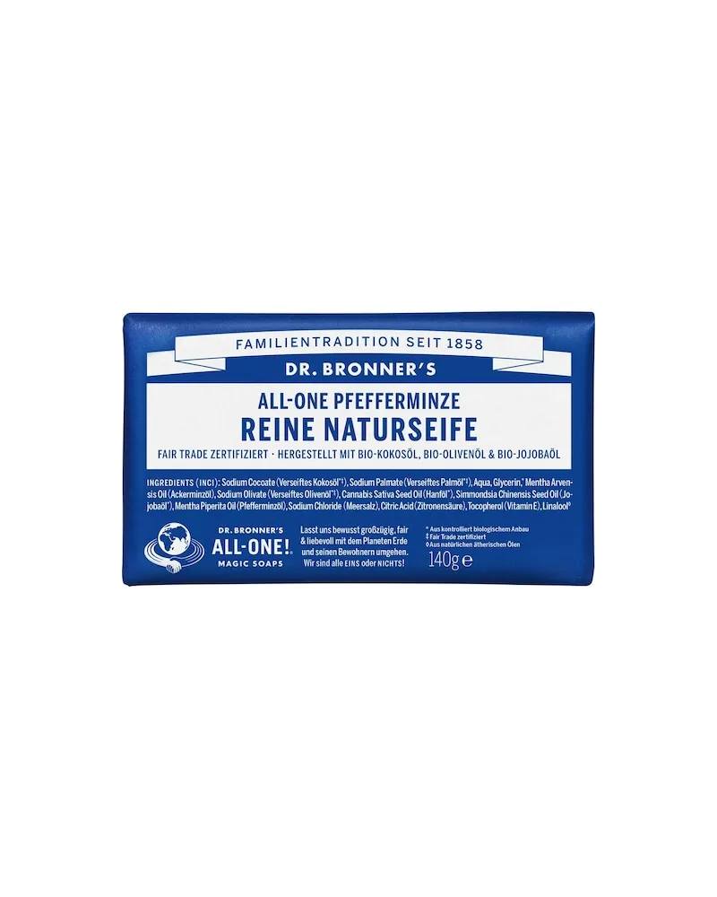 Dr. Bronner's Dr-Bronners Pflege Feste-SeifenAll-One Pfefferminze Reine Naturseife 49,93 € / 1 kg 