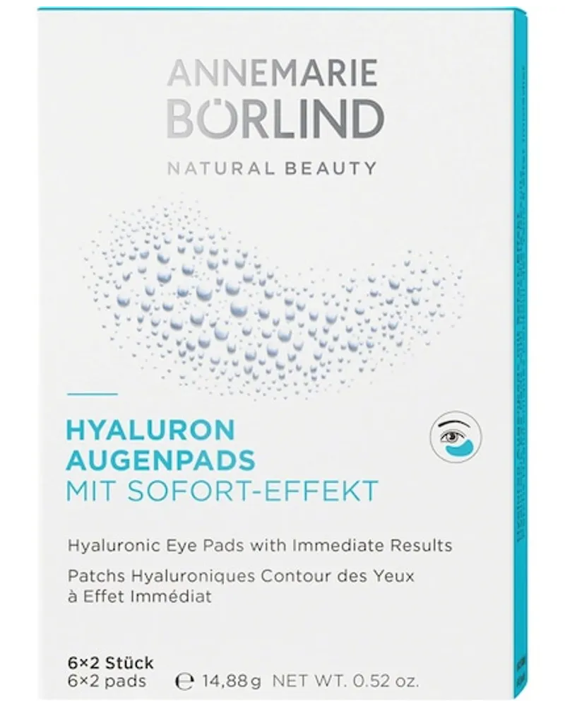 Annemarie Börlind Gesichtspflege AUGE & LIPPE Hyaluron Augenpads mit Sofort-Effekt 6 x 2 Pads 