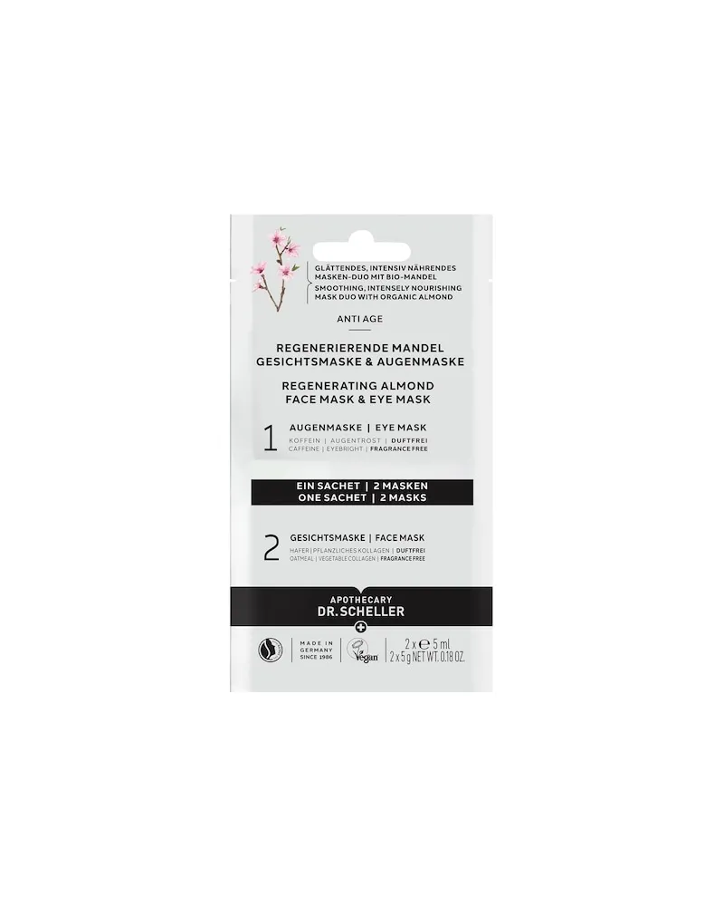 Dr. Scheller Dr-Scheller Gesichtspflege FeuchtigkeitspflegeRegenerierende Mandel Gesichtsmaske & Augenmaske 195,00 € / 1 l 