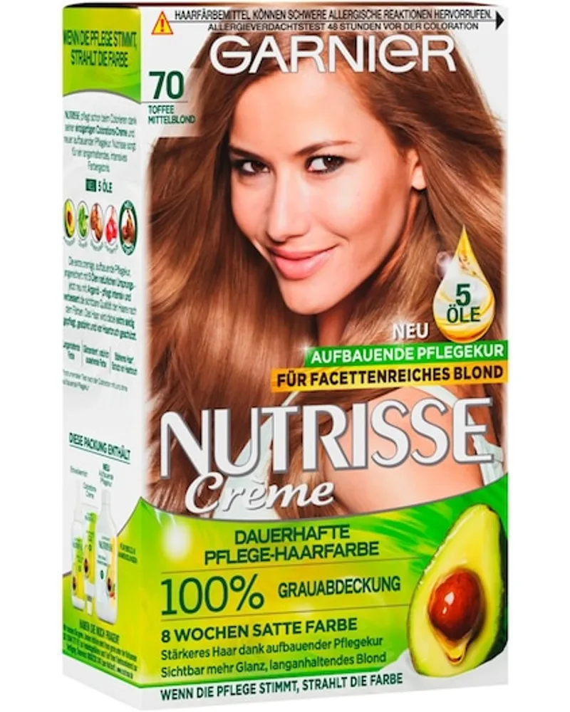 Garnier Haarfarben Nutrisse Creme Dauerhafte Pflege-Haarfarbe 4.3 Cappuccino Goldbraun 