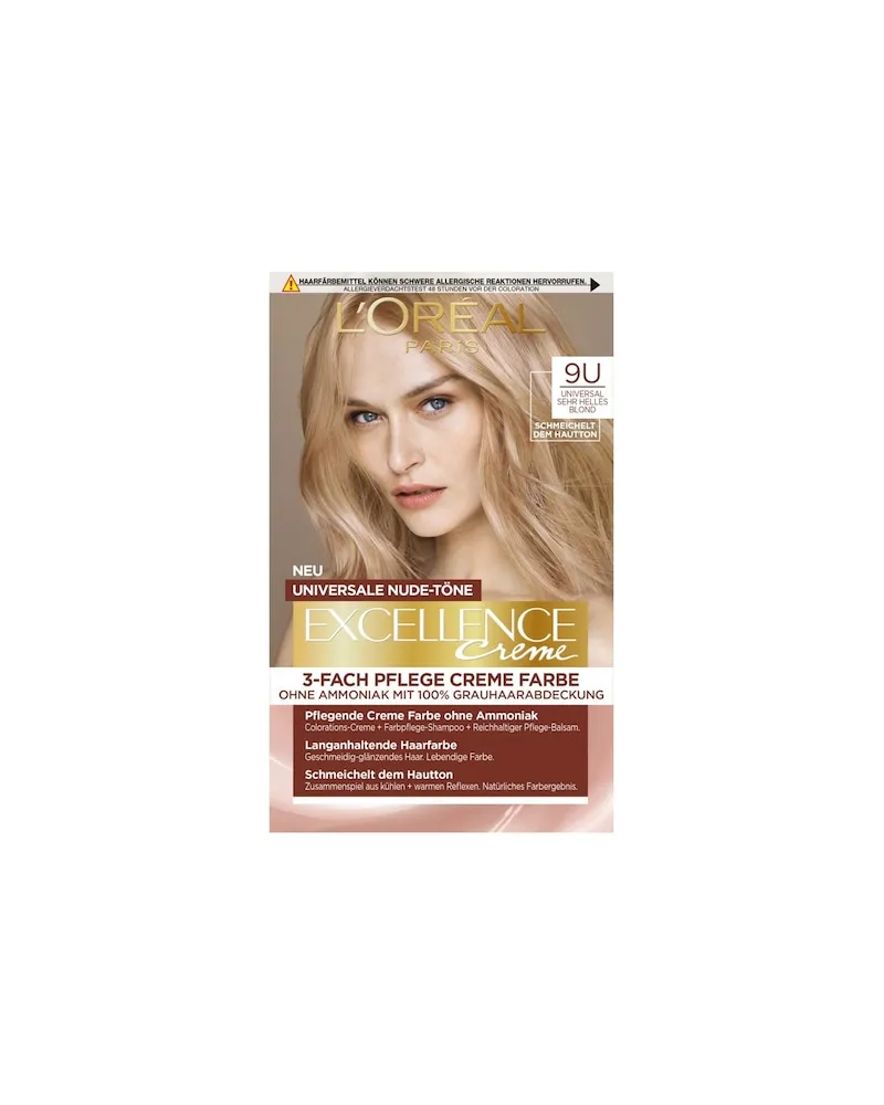 L'Oréal LOreal-Paris Haarfarbe-Collection Excellence-CremeUniversale Nude-Töne 8U Hellblond 6,99 