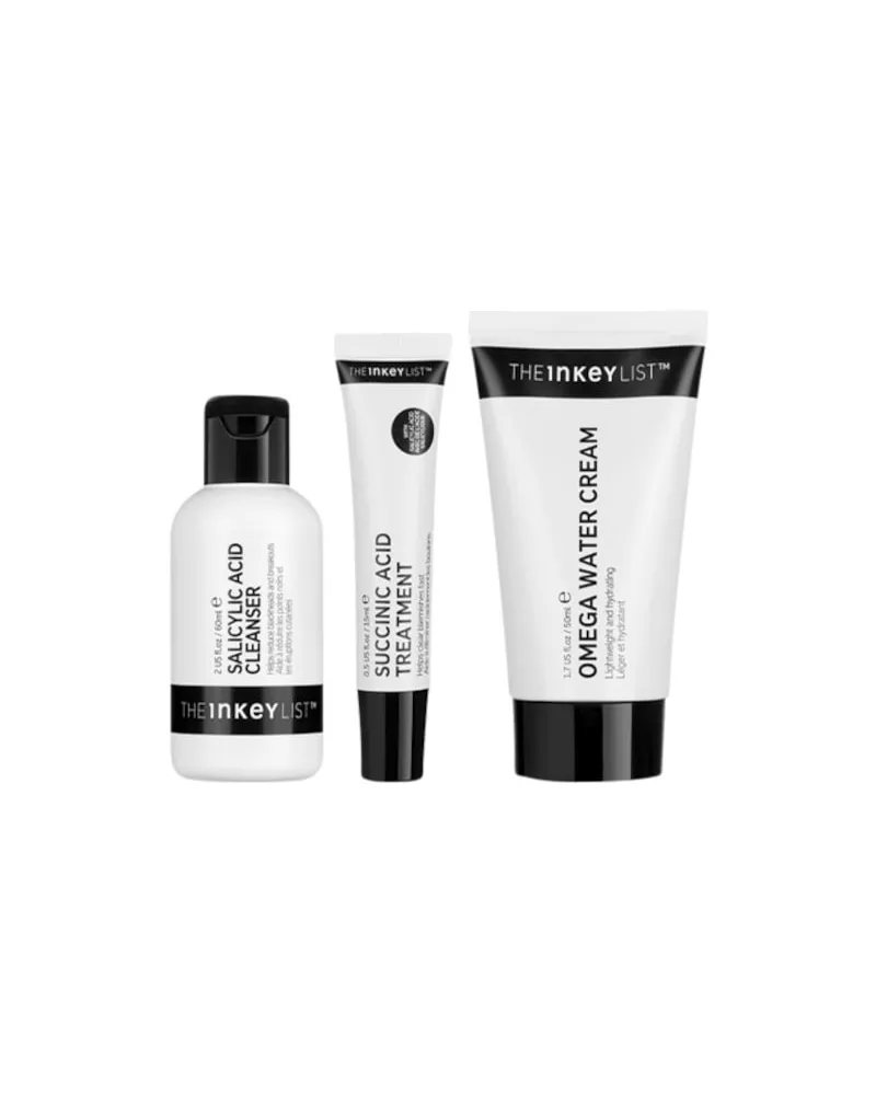 THE INKEY LIST The-INKEY-List Gesicht ReinigerClearer Skin Starts Here Salicylic Acid Cleanser 60ml + Succinic Acid Treatment 15ml + Omega Water Cream 50ml + Hydrocolloid Invisible Pimple Patches deluxe sample (12 pcs 22,50 