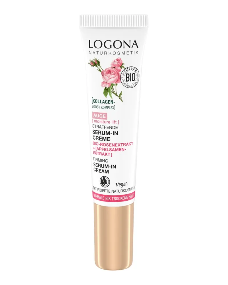 Logona Gesichtspflege Augenpflege Bio-Rosenextrakt und ApfelsamenextraktMoisture Lift Straffende Serum-in-Creme 