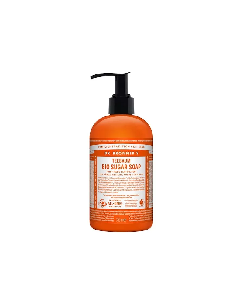 Dr. Bronner's Dr-Bronners Pflege FluessigseifenTeebaum Bio Sugar Soap 39,42 € / 1 l 