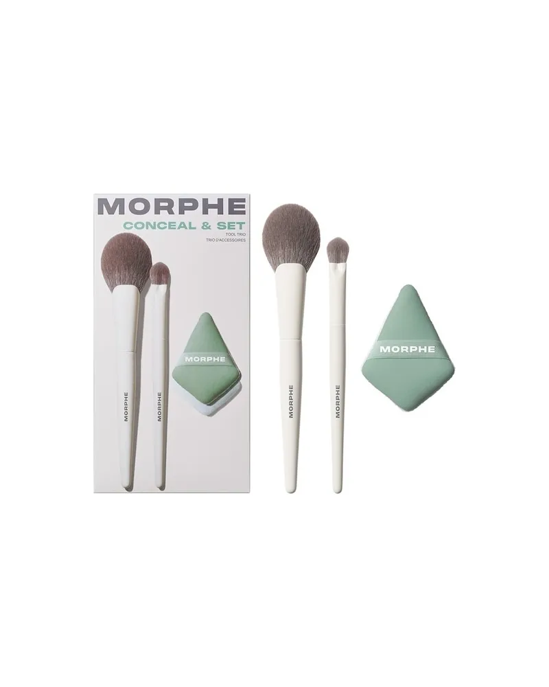 MORPHE Pinsel Gesichtspinsel-SetsConceal & Set Tool Trio Slanted Concealer Brush M135 + Paddle Powder Brush M163 + To the Point Dual-Sided Powder Puff 25,00 