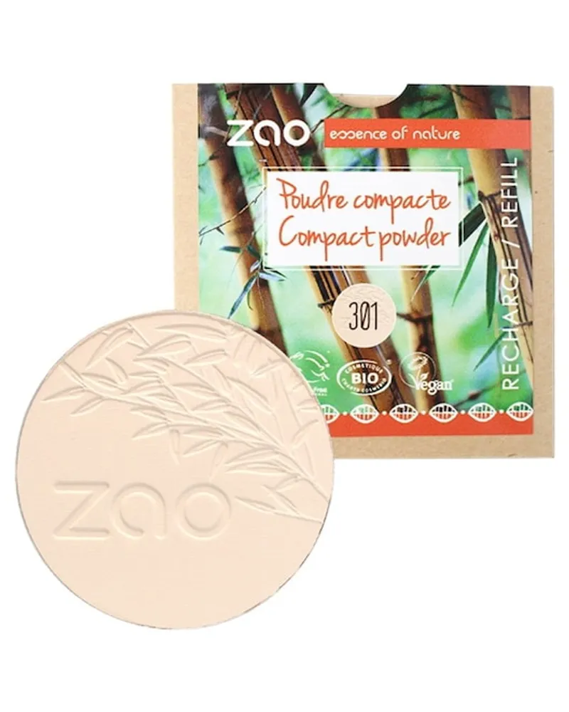 Zao Gesicht Mineral Puder Refill Compact Powder Nr. 301 Ivory 