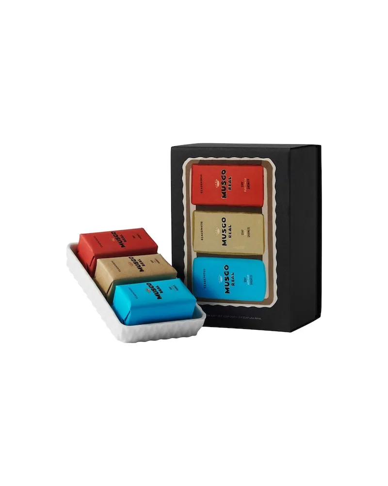 Claus Porto Claus-Porto Soaps Musgo-RealGeschenkset Alto Mar Seife 1887 Seife Puro Sangue Seife 1x Seifenschale 1.100,00 € / 1 kg 