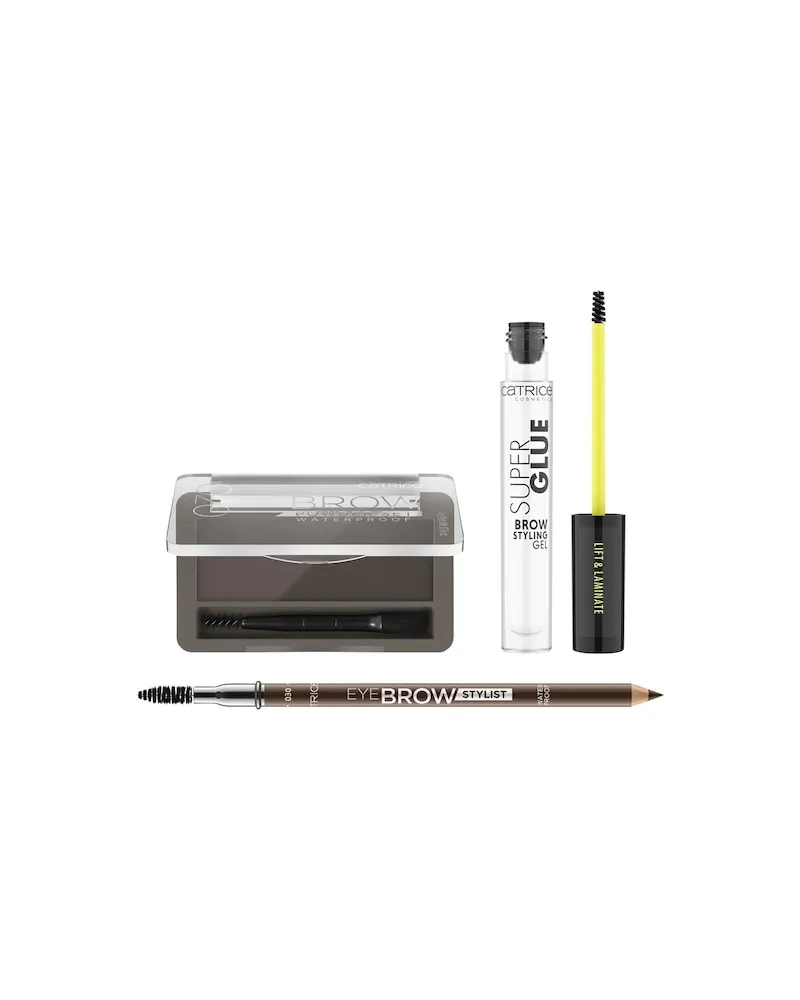 catrice Augen AugenbrauenThe Essential Brow Set Medium Eyebrow Pencil 030 Brow-N-Eyed Peas Waterproof 1.4 g + Eyebrow Powder Set Waterproof 020 Ash Brown 4 g + Catrice eyebrow gel Super Glue 010 Ultra Hold 4 ml 10,49 