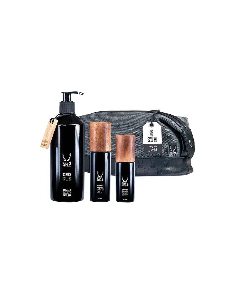 EBENHOLZ Skincare Ebenholz-skincare Herrenpflege GesichtspflegeGesichtspflegeset Cedrus Hair & Body Wash 330 ml + Kraftpflege Anti Age 60 ml + Straffendes Augenserum 30 ml 121,09 