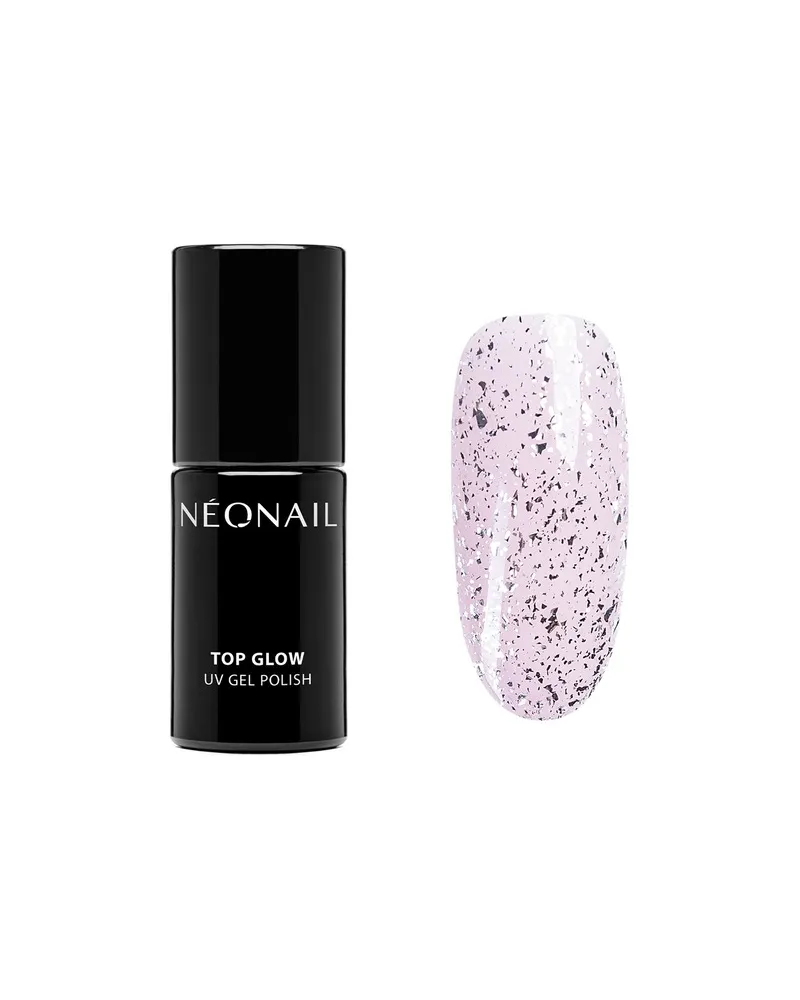 NeoNail Nägel Top Coat Top Glow Gold Flakes 