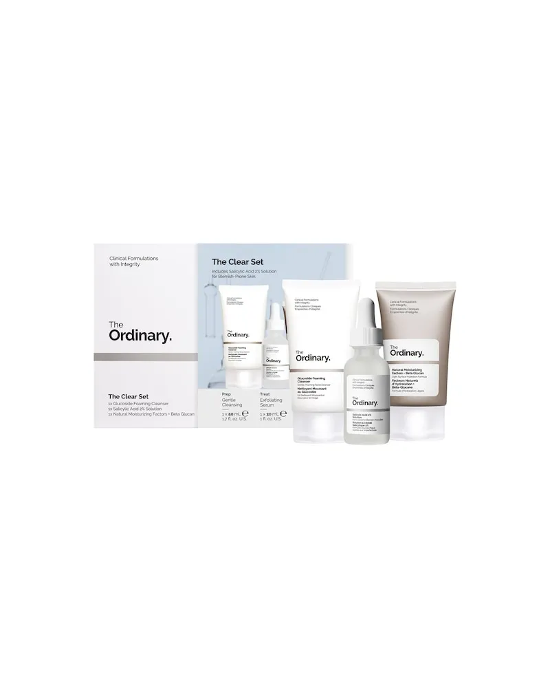 The Ordinary. The-Ordinary Gesicht ReinigungThe Clear Set 1x Glucoside Foaming Cleanser 50 ml + 1x Salicylic Acid 2% Solution 30 ml + 1x Natural Moisturizing Factors + Beta Glucan 30 ml 16,95 