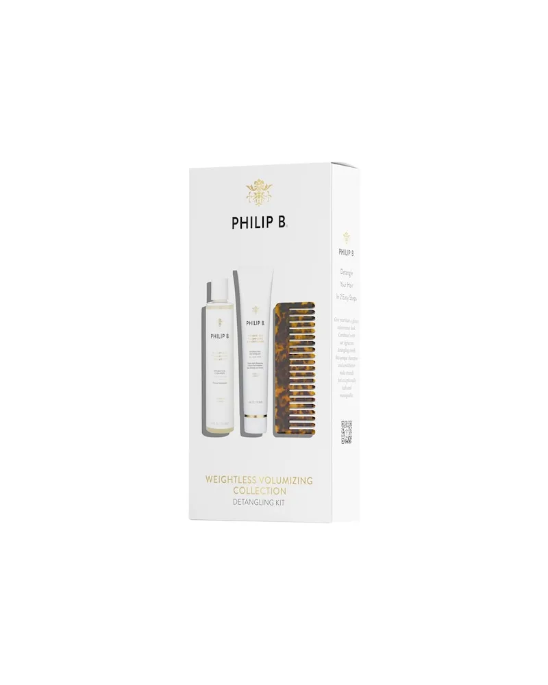 Philip B. Philip-B Haarpflege StylingWeightless Volumizing Detangling Kit Weightless Volumizing Shampoo 220 ml + Weightless Volumizing Conditioner 178 ml + Detangling Comb 263,79 € / 1 kg 