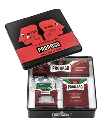 Proraso Herrenpflege Nourish Geschenkset Red Nourishing Pre-Shave Creme 100 ml + Red Nourishing Rasiercreme 150 ml + Red Nourishing After Shave Balsam 100 ml 