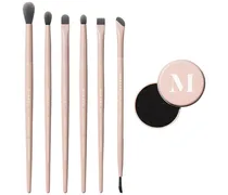 Pinsel Augenpinsel-Sets Eye Shaping Essentials Set 1x Domed Eyeshadow Blending Brush + 1x Tapered Eyeshadow Blending Brush + 1x Rounded Eyeshadow Packing Brush + 1x Pointed Pencil Eyeshadow Brush + 1x Flat Definer Eyeliner Brush + 1x Three-in-One Brow Sculpting Brush + 1x Brush Cleansing Dry Pad