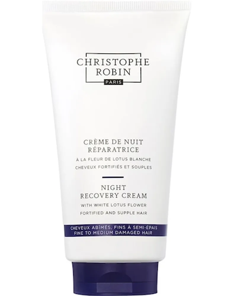 Christophe Robin Haarpflege Pflege Night Recovery Hair Cream with White Lotus Flower 