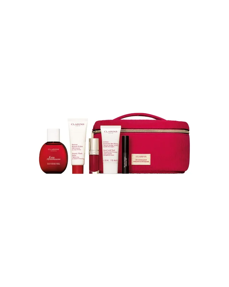Clarins CLARINS-AROMA Eau-DynamisanteEau Dynamisante 70 Jahre Clarins Jubiläums-Set Eau Dynamisante 50 ml + Baume Beauté Éclair 50 ml + Lip Comfort Oil 03 Cherry 7 ml + Crème Jeunesse des Mains 30 ml + Mini Wonder Perfect Mascara 4D 3 ml 68,30 