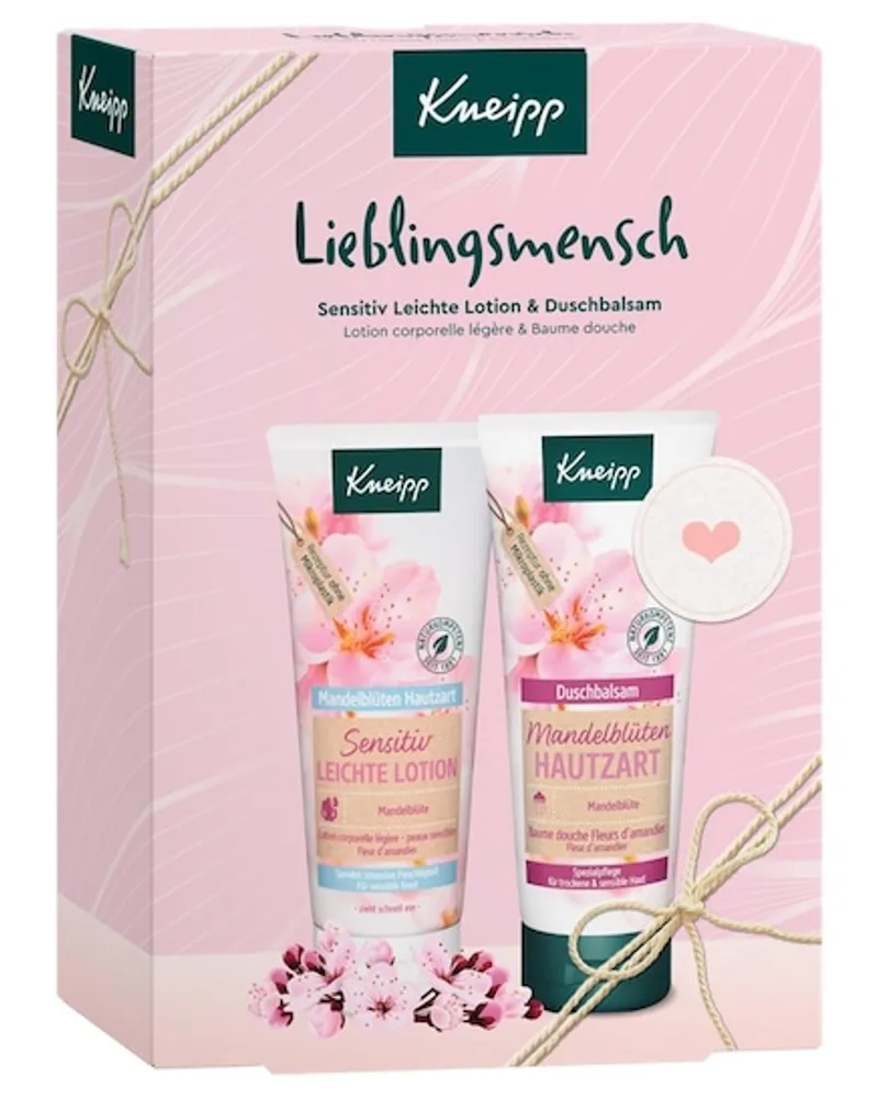 Kneipp Pflege Duschpflege Geschenkset Lieblingsmensch Leichte Körperlotion Mandelblüten Hautzart 200 ml + Duschbalsam Mandelblüten Hautzart 200 ml 