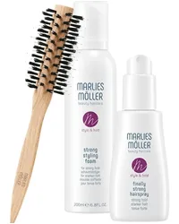 Marlies Möller Beauty Haircare Style & Hold Geschenkset Strong Styling Foam 200 ml + Finally Strong Hairspray 125 ml + Medium Round Styling Brush 1 Pc 