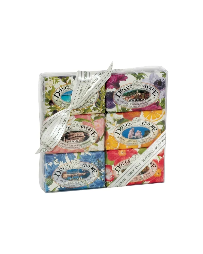 Nesti Dante Nesti-Dante-Firenze Seife-und-Duschgel SetsDolce Vivere Soap Set 1 x Sardegna Soap 150 g + 1 x Portofino Soap 150 g + 1 x Roma Soap 150 g + 1 x Capri Soap 150 g + 1 x Firenze Soap 150 g + 1 x Venezia Soap 150 g 24,99 