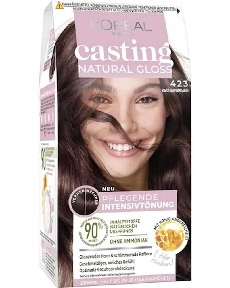 L'Oréal Haarfarbe Collection Casting Natural Gloss Intensivtönung 523 Haselnuss Hellbraun 