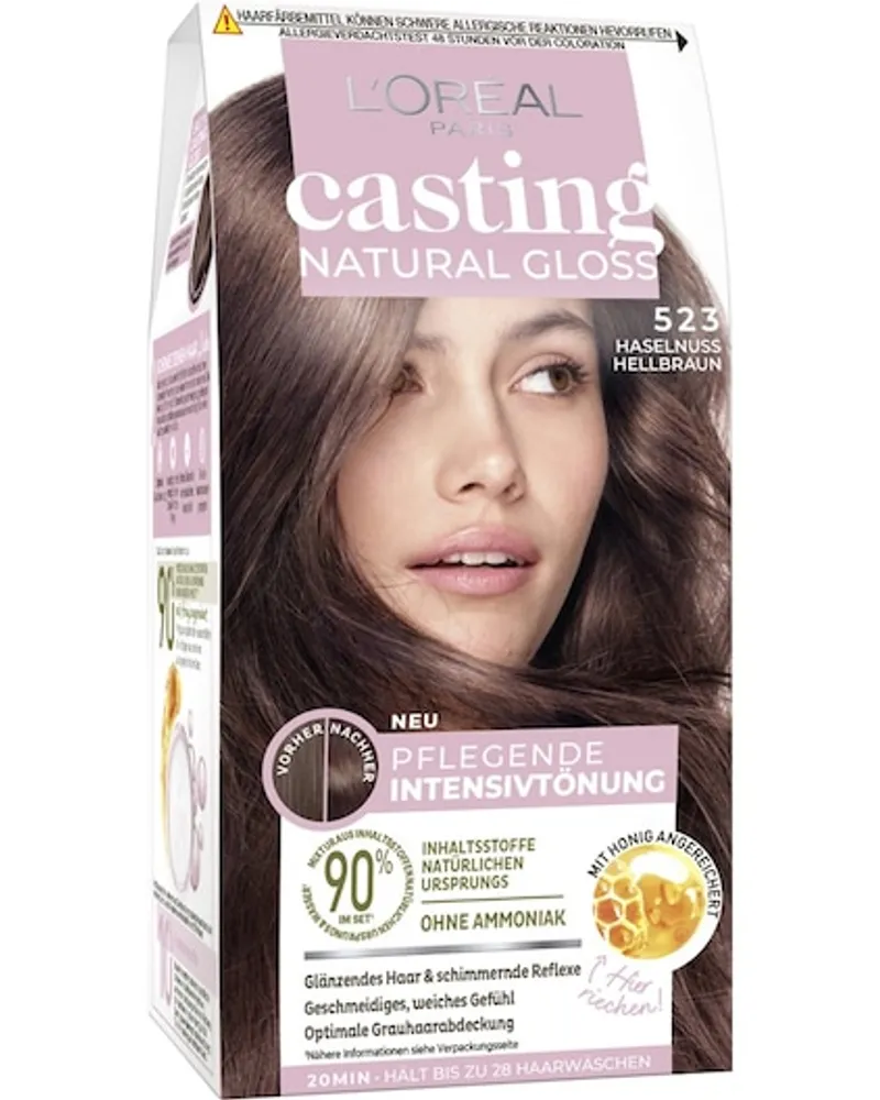 L'Oréal Haarfarbe Collection Casting Natural Gloss Intensivtönung 523 Haselnuss Hellbraun 