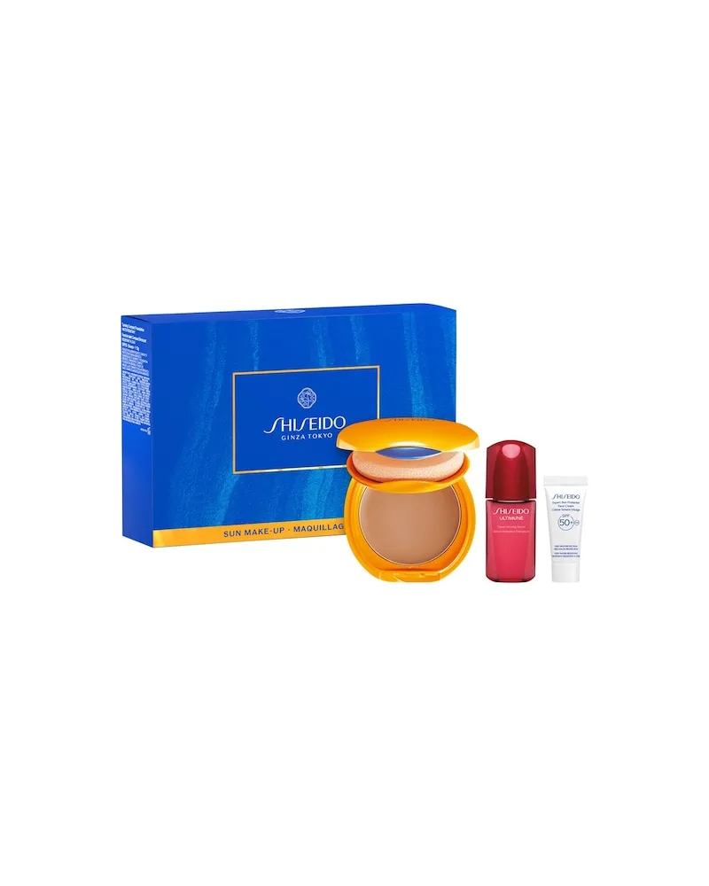 Shiseido Sonnenpflege Sonnenmake-upTanning Compact Bronze Set Tanning Compact Foundation SPF10 Bronze 12 g + ULTIMUNE Power Infusing Serum 10 ml + Expert Sun Protector Face Cream SPF50+ 5 ml 26,44 