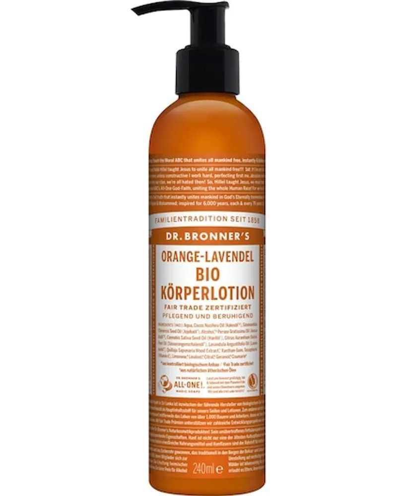 Dr. Bronner's Pflege Körperpflege Orange-Lavendel Bio Körperlotion 