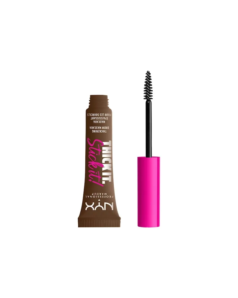 NYX Cosmetics NYX-Professional-Makeup Augen-Make-up AugenbrauenThick It Stick It Brow Gel Mascara 06 Brunette 