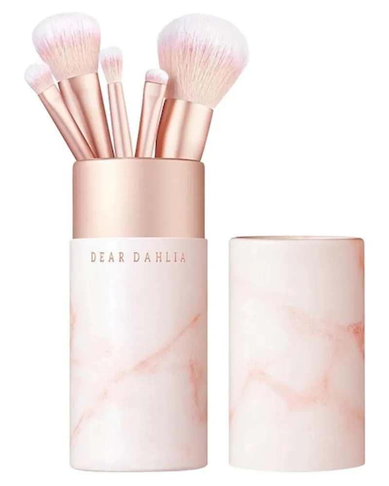 Dear Dahlia Accessoires Pinsel Pro Petal Brush Collection 1 Powder Brush + 1 Complexion Brush + 1 Tapered Blending Brush + 1 Eyeshadow Brush + 1 Flat Smudge Brush + 1 Brush Case 