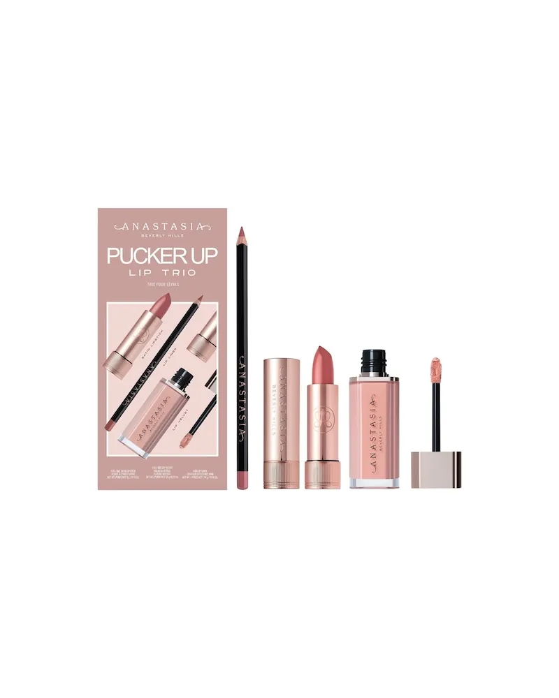 Anastasia Anastasia-Beverly-Hills Lippen LippenstiftPucker Up Lip Trio Lip Liner Malt 1,14 gr. + Matte Lipstick Blush Brown 3 gr. + Lip Velvet Crush 3,5 gr 42,00 