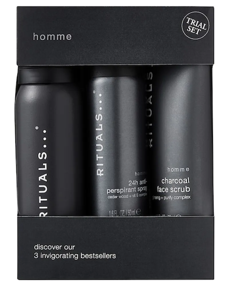 RITUALS Rituale Homme Collection Geschenkset Foaming Shower Gel 50 ml + 24h Anti-Perspirant Spray 50 ml + Face Scrub 70 ml 