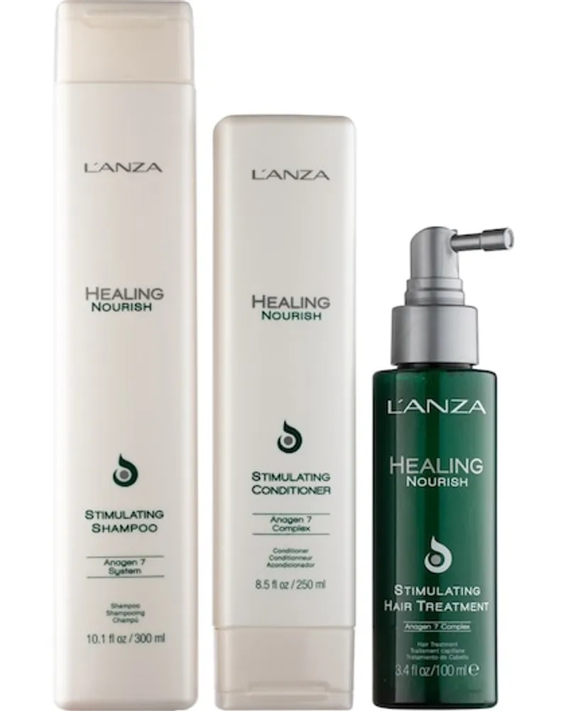 L'ANZA Haarpflege Healing Nourish Nourish Retail Kit Stimulating Shampoo 300 ml + Stimulating Conditioner 250 ml + Stimulating Hair Treatment 100 ml 