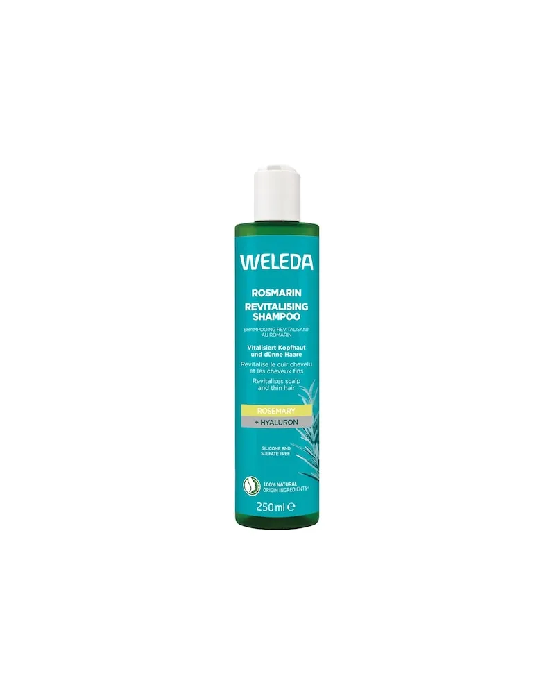 Weleda Haarpflege ShampooOhne Silikone, mit Hyaluronsäure & Bio-Rosmarinöl für Volumen & PflegeVitalisierendes Rosmarin Shampoo 25,04 € / 1 l 