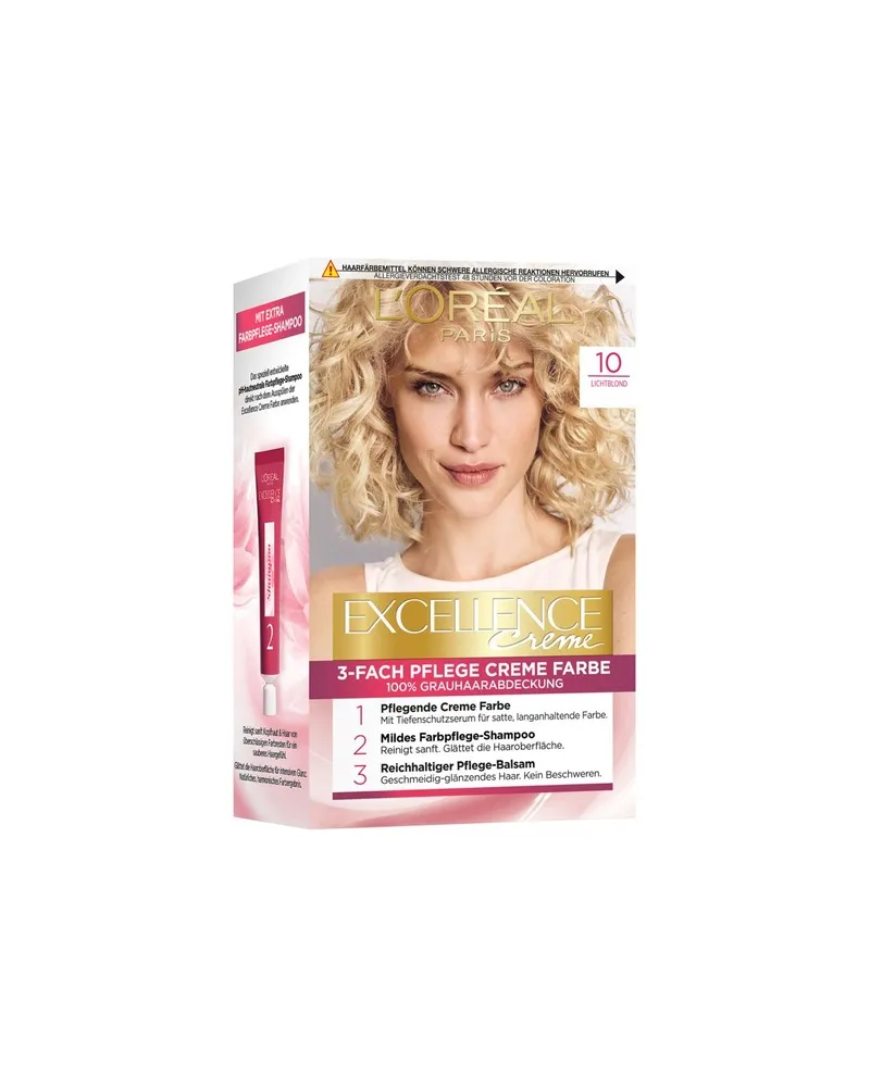 L'Oréal LOreal-Paris Haarfarbe-Collection Excellence-Creme3-Fach Pflege Creme Farbe 10 Lichtblond 6,99 