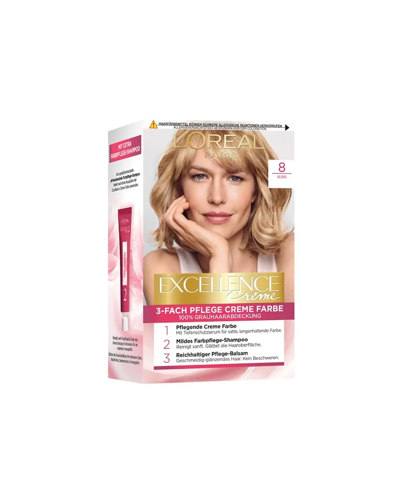L'Oréal LOreal-Paris Haarfarbe-Collection Excellence-Creme3-Fach Pflege Creme Farbe 10 Lichtblond 6,99 