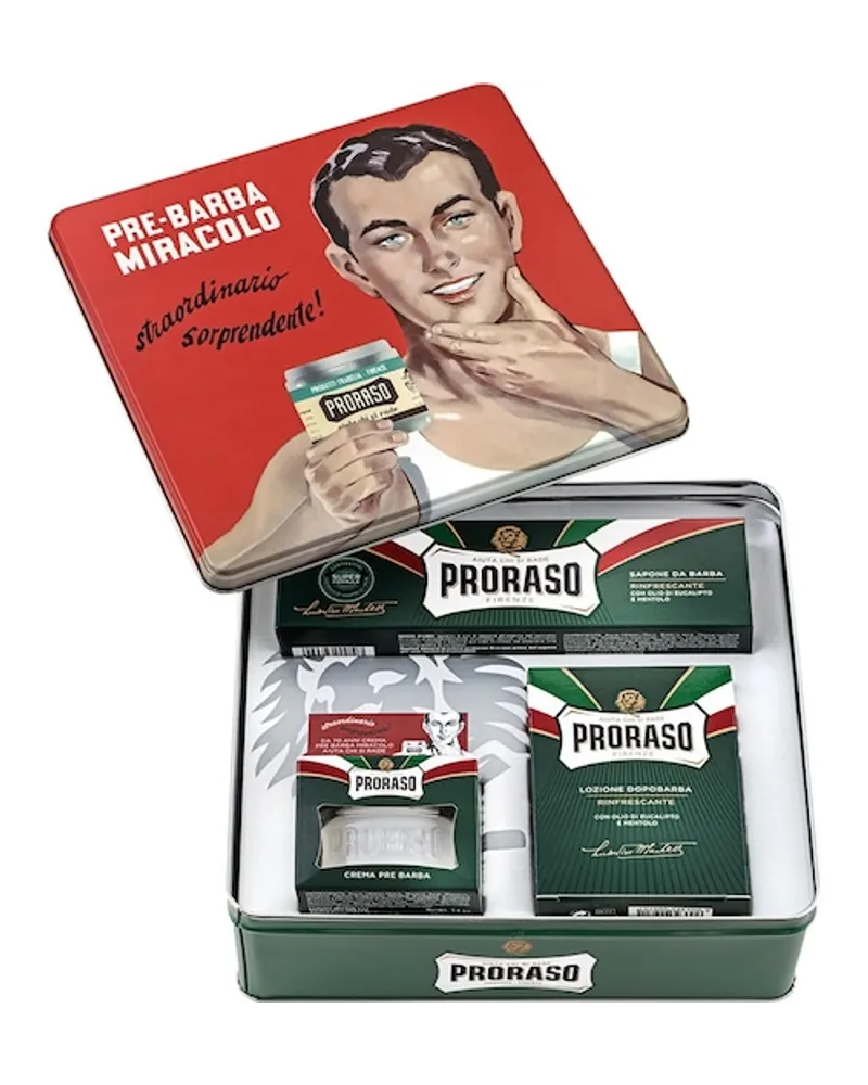 Proraso Herrenpflege Refresh Geschenkset Pre-Shave Creme 100 ml + Rasiercreme 150 ml + After Shave Balsam 100 ml 