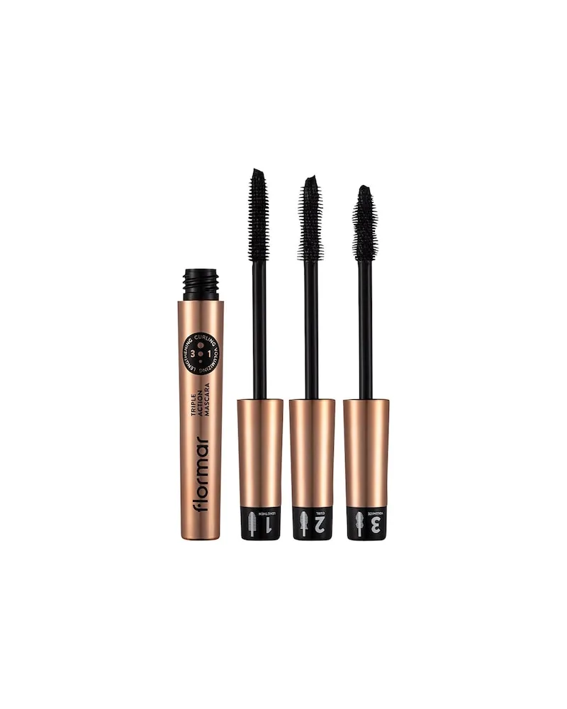 Flormar Augen-Make-up MascaraTriple Action Mascara 001 Black 