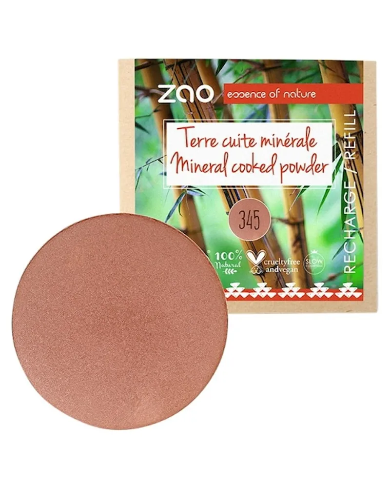 Zao Gesicht Mineral Puder Refill Cooked Powder Natural 345 Red Copper 