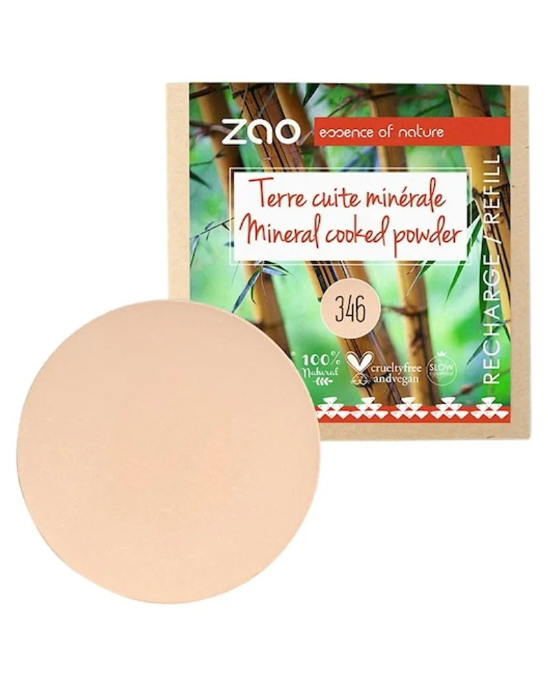 Zao Gesicht Mineral Puder Refill Cooked Powder Natural 346 Mattifying 