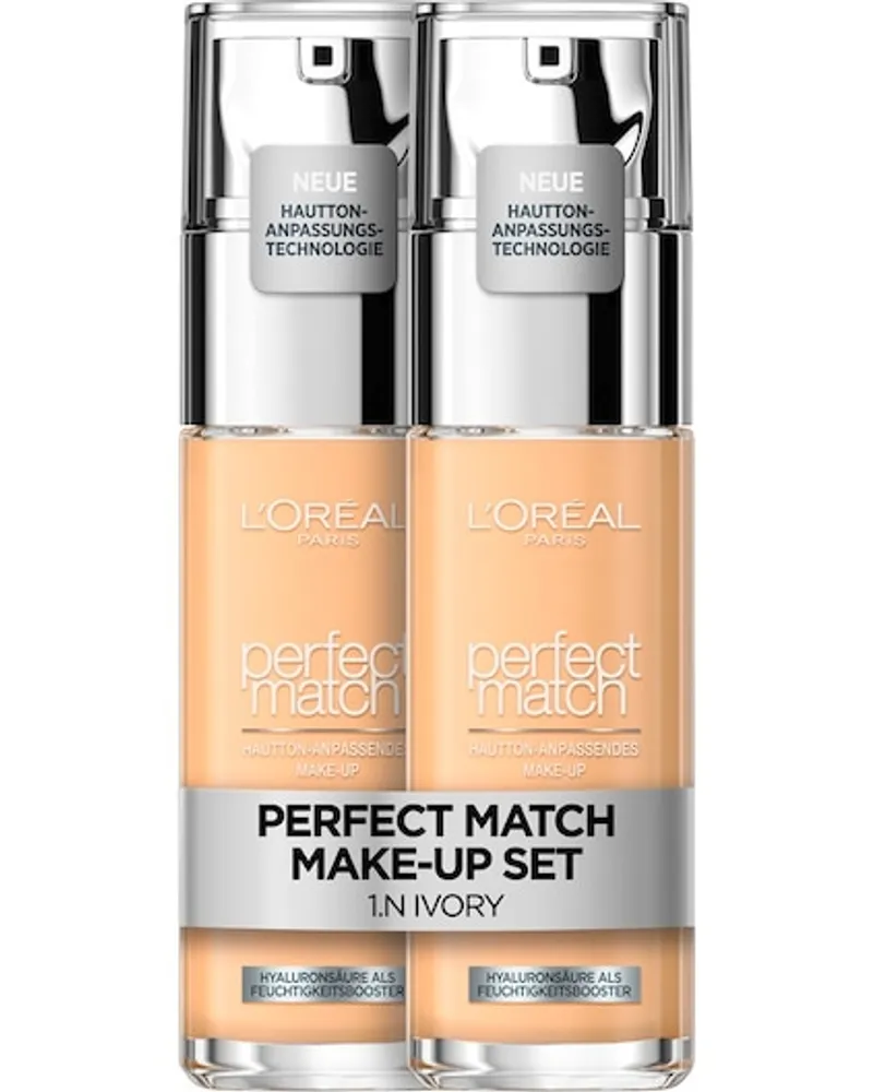 L'Oréal Teint Make-up Foundation Perfect Match Make-Up Doppelpack 1.N Ivoire/Ivory 