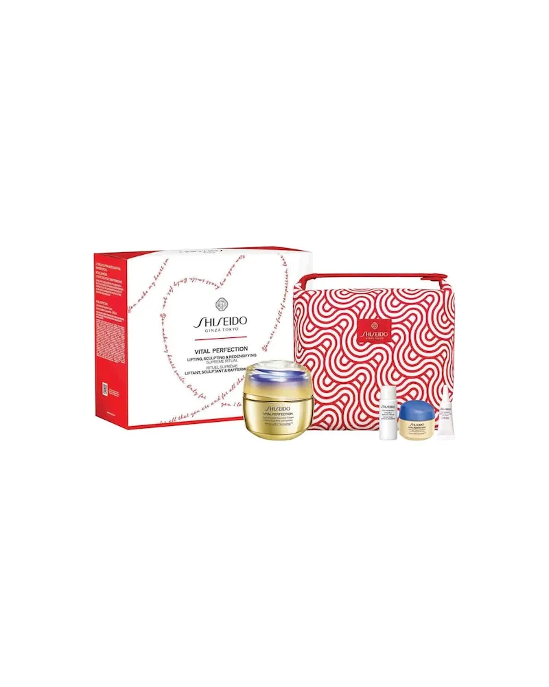 Shiseido Gesichtspflegelinien Vital-PerfectionSupreme Pouch Set Concentrated Supreme Cream 50 ml + LiftDefine Radiance Serum 7 ml + Overnight Firming Treatment 15 ml + Uplifting and Firming Eye Cream 3 ml 99,02 