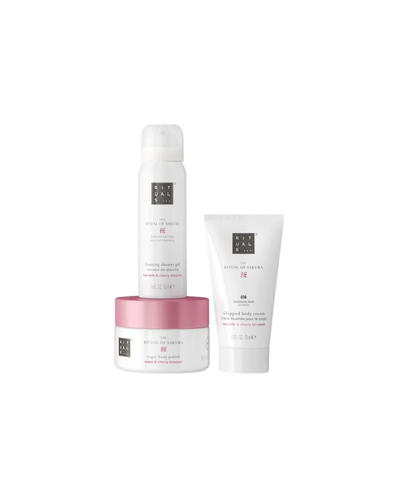 RITUALS Rituale The-Ritual-Of-SakuraTrial Set The Ritual of Sakura Body Scrub 125 gr. + The Ritual of Sakura Foaming Shower Gel 50 ml + The Ritual of Sakura Body Cream 70 ml 18,90 
