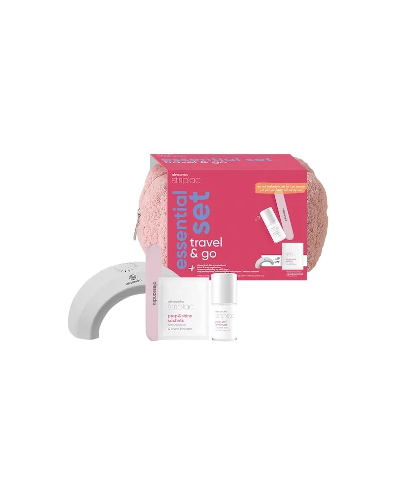 alessandro Naegel Striplac-UV-ColourTravel & Go Essential Set Prep & Shine Sachets 1x + Peel Off Remover 1x + Led Lamp 1x + Mini Polishing File 1x 22,36 