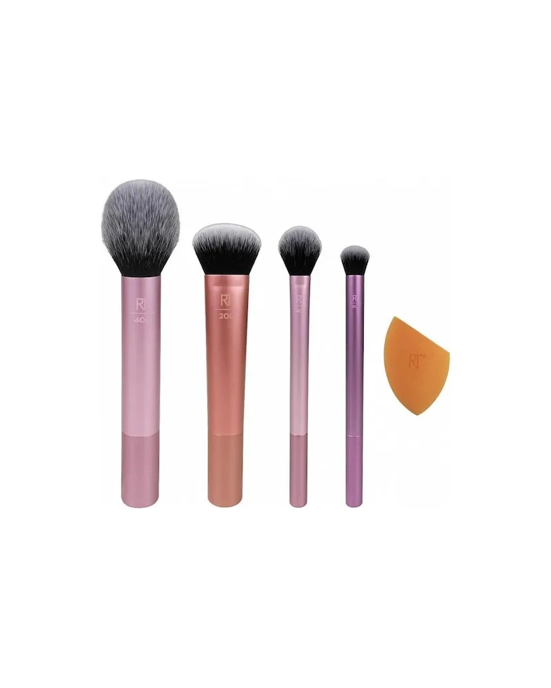Real Techniques Real-Techniques Pinsel GesichtspinselEvery Day Essentials Brush Set Blush Brush RT 400 + Setting Brush RT 402 + Deluxe Crease Brush RT 300 + Expert Face Brush RT 200 + Miracle Complexion Sponge 17,18 