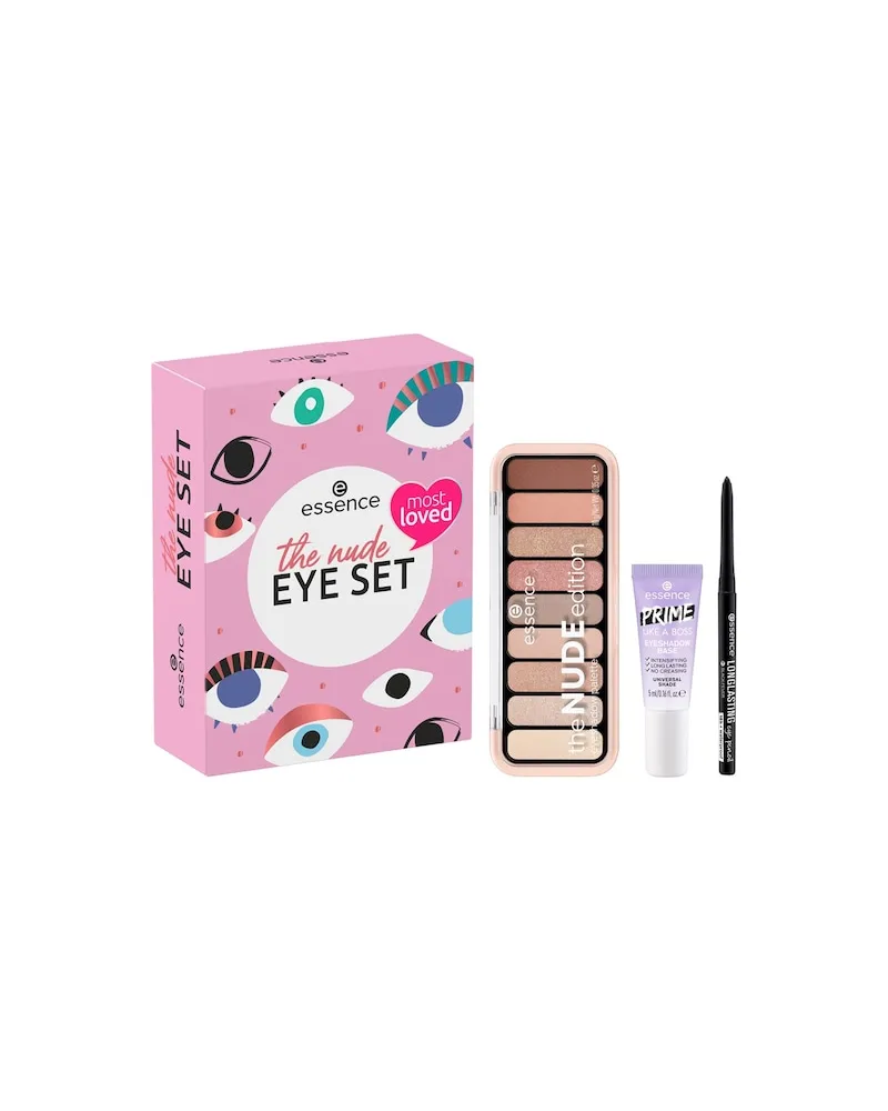 essence Augen LidschattenThe Nude Eye Set Lidschattenprimer 5 ml + Lidschattenpalette 10 g + Kajalstift 01 Black Waterproof 1 0,28 g 8,79 
