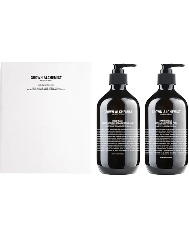 Grown Alchemist Körperpflege Handpflege Alchemist Twin Set Hand Wash Sweet Orange, Cedarwood & Sage 500 ml + Hand Cream Vanilla & Orange Peel 500 ml 